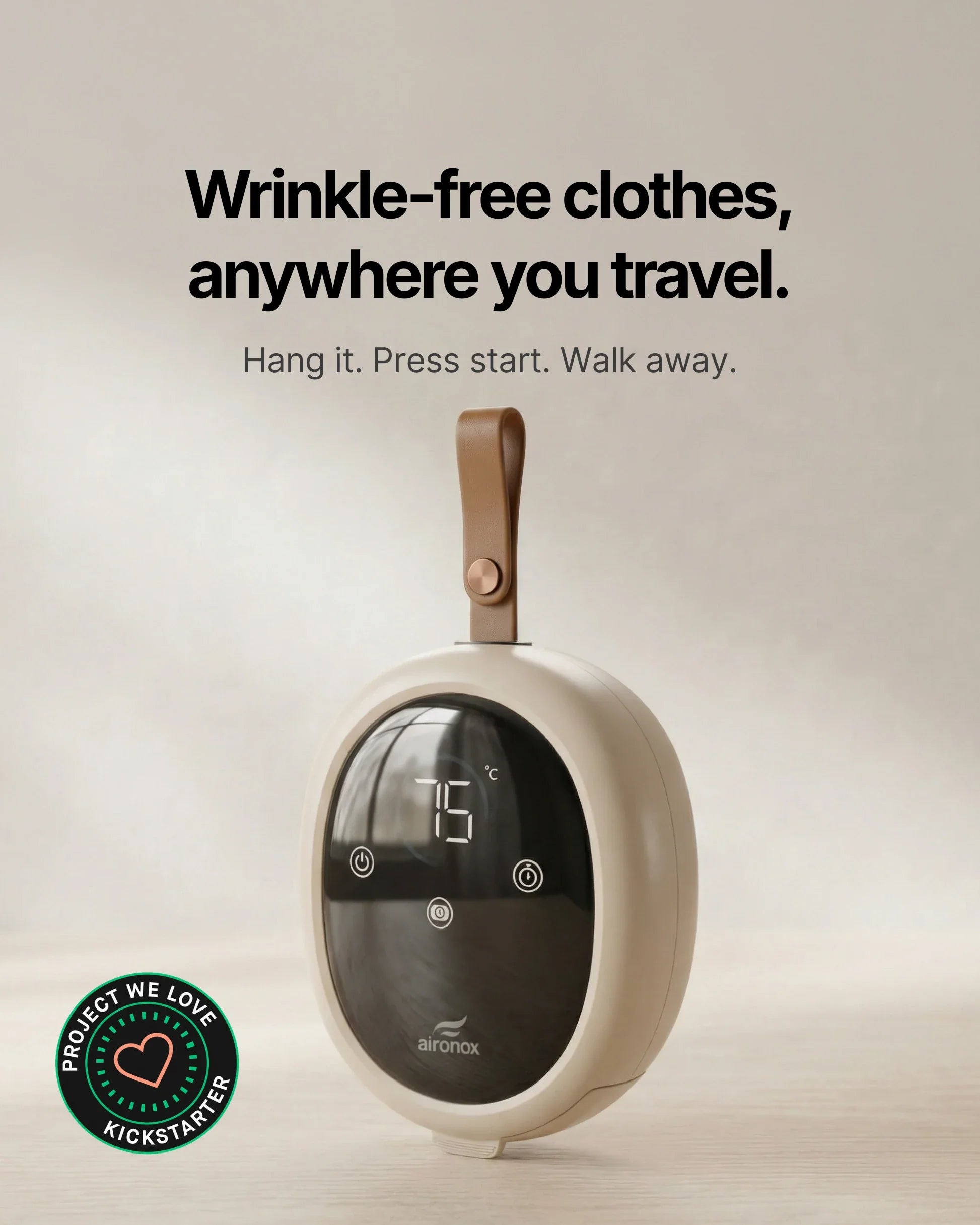 Aironox GO portable automatic garment-care device